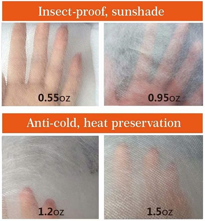 Agfabric Plant Covers Freeze Protection 72"x72"x12" 0.9oz Freeze Cloths for Plants Plant Frost Protection Covers Drawstring Bags Shrub Jacket Warm,White,2 Pack