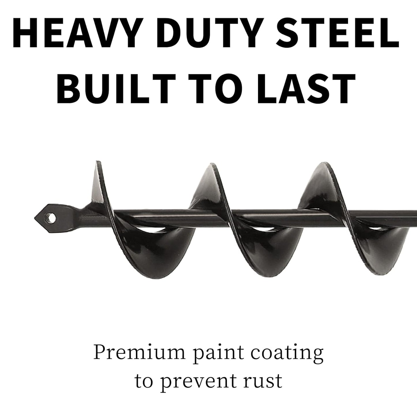 TCBWFY Auger Drill Bit for Planting 1.6x16.5inch Extended Length Garden Auger Spiral Drill Bit for Planting Bulbs Flowers,Post Hole Digger for 3/8”Hex Drill