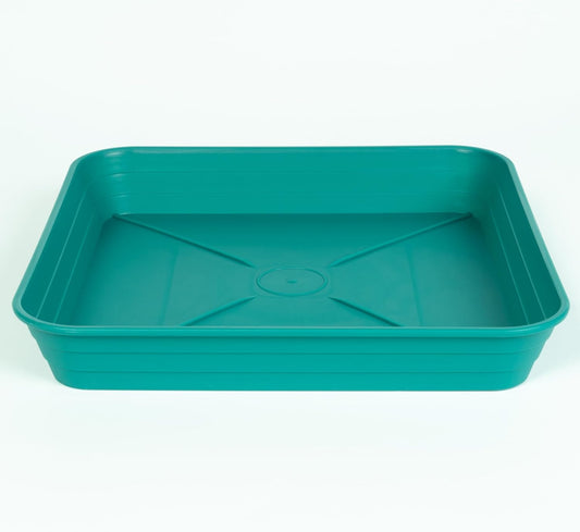 4 Pack Square Plant Saucer Tray 10 inch, 6 8 10 12 14 16 18 20 inch Heavy Duty Plastic Square Plant Saucers for Indoors Outdoor, Flower Planter Drip Trays for Pots, Seed Starting Tray