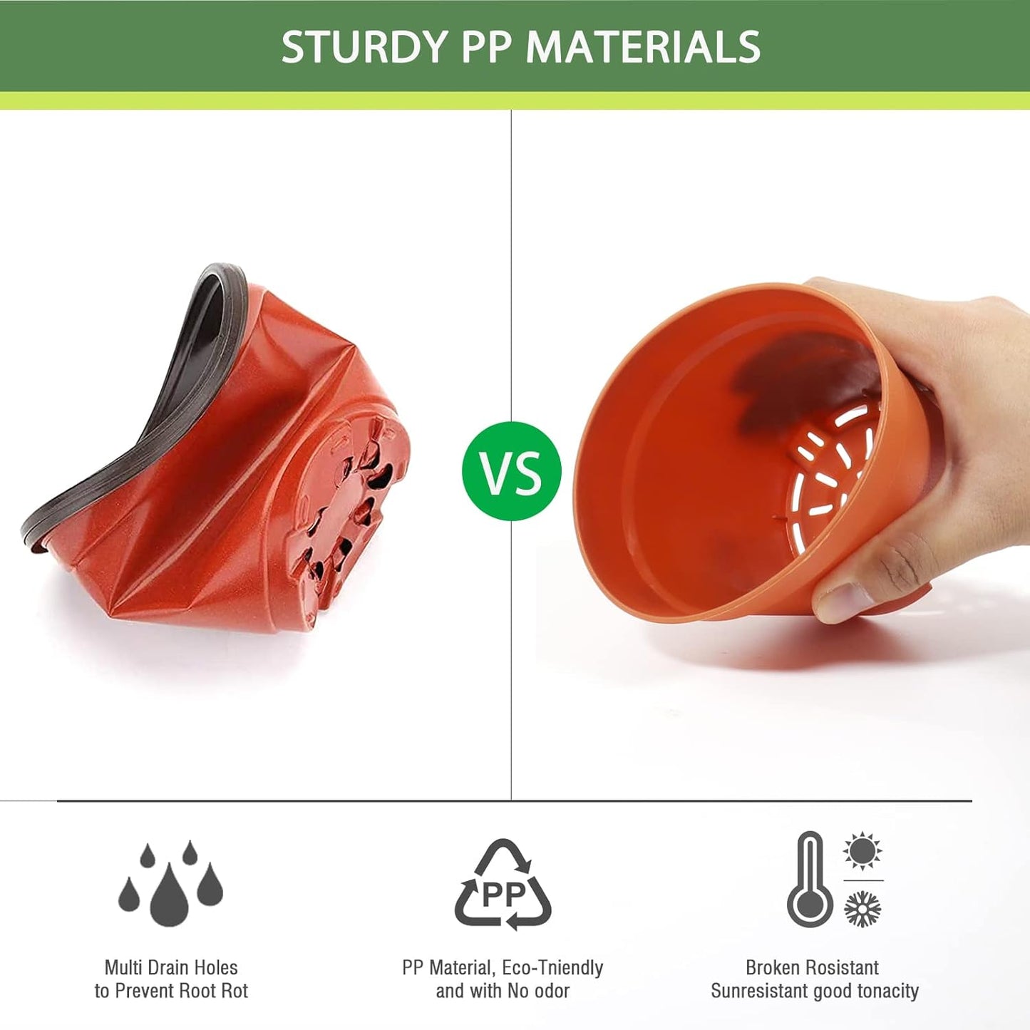 24 Pcs 4 Inch Plant Pots with Drainage Holes and Saucers for Indoor Plants, Plastic Small Flower Nursery Pots Seed Starting Pots for Plants Succulent, Terracotta