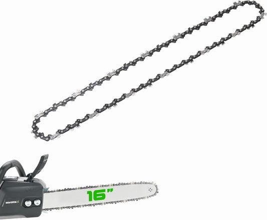 16" Chain Pitch: 3/8” Low Profile 57 Drive Links Replacement Chain For Electric Chainsaw Gas Chainsaw .050" Gauge