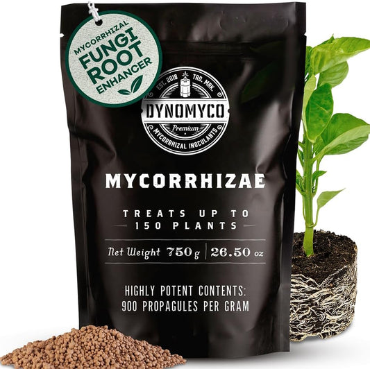 DYNOMYCO Granular Mycorrhizal Fungi Inoculant, 750g / 26.50oz – Boosts Root Growth, Yields & Nutrient Uptake – 900 Propagules/g, Concentrated Granules, & OMRI Listed – Biofertilizer for Plant Growth