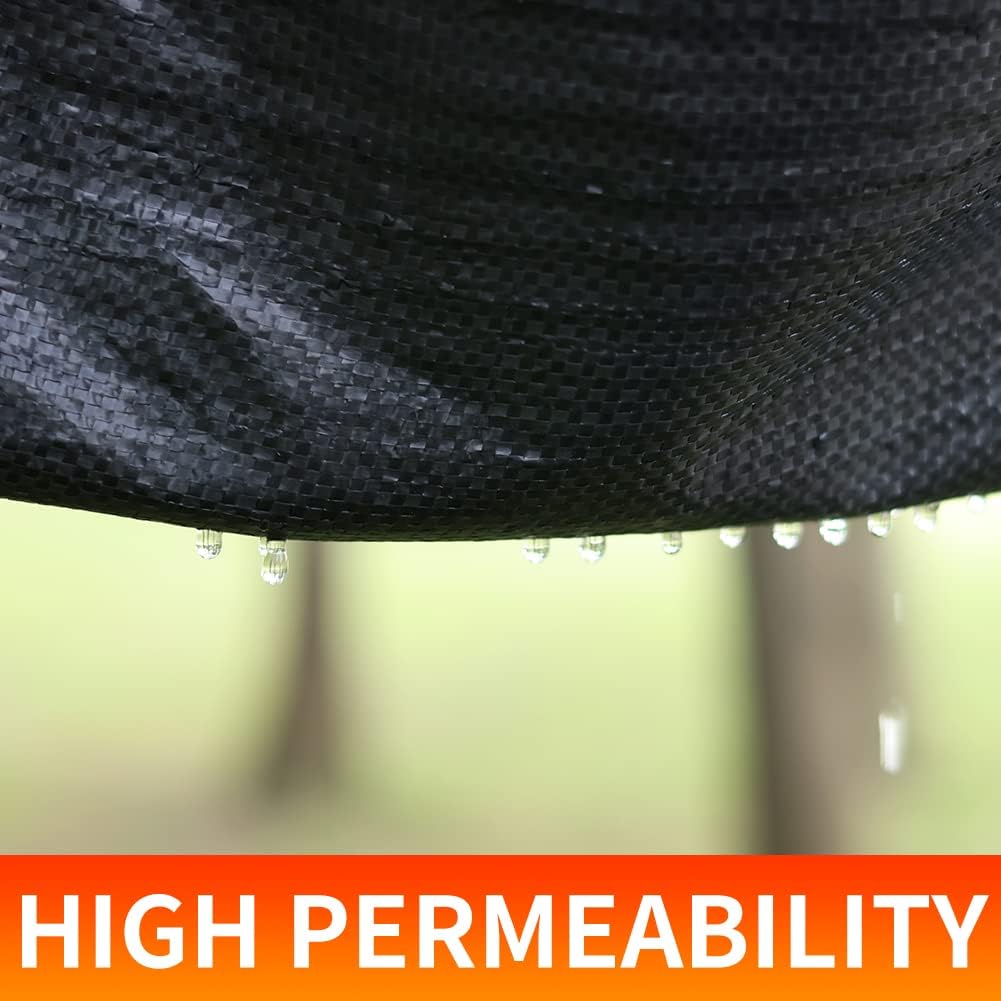 2.4oz-2 Pack 4x50FT Weed Barrier Landscape Fabric - Durable Weed Block Gardening Ground Cover Mat, Woven Geotextile Fabric for Underlayment, Commercial Driveway Stabilization, Weed Control Cloth