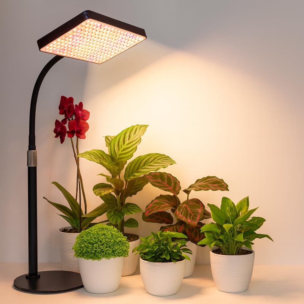 25 Watt Power Table Top Grow Lights for Indoor Plants, Seed Starting, Bonsai, 2500 Lumen Enough Bright Like A Small Sun for Your Jungle, Daisy Chain Function, 16"-24" Height Adjustable, Plug-and-Play