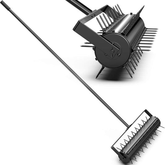 22-Inch Patented Lawn Aerator, Rolling Aerator Lawn Tool, Heavy Duty Lawn Aerator Tool, Grass Aerator & Garden Tools for Aeration & Soil Health
