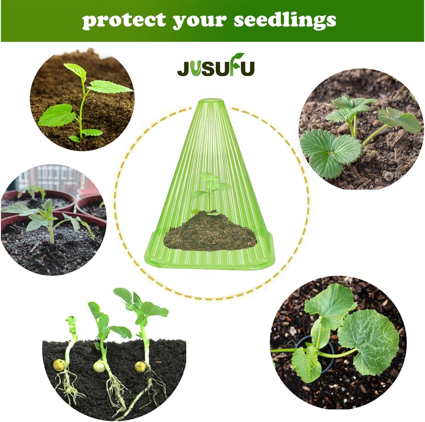 Garden Cloches for Plants,20 Pack Plant Covers Reusable Plant Bell Cover Protects Plants from Birds, Frost,Snails Etc.