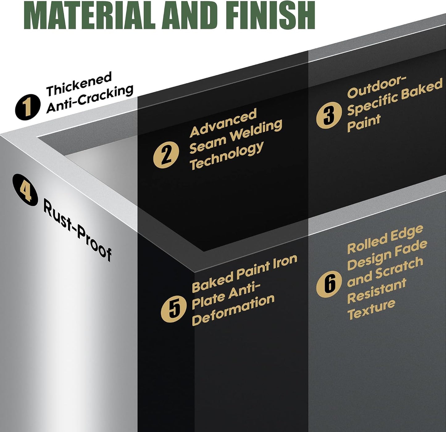 All-Weather Large Metal Planter Box,30" Lx10“Wx24”H Rectangular Planter with Drainage Holes & Removable Shelf,Modern Tall Outdoor Planters for Tall Small Plants, Trees, Flowers,Garden Patio