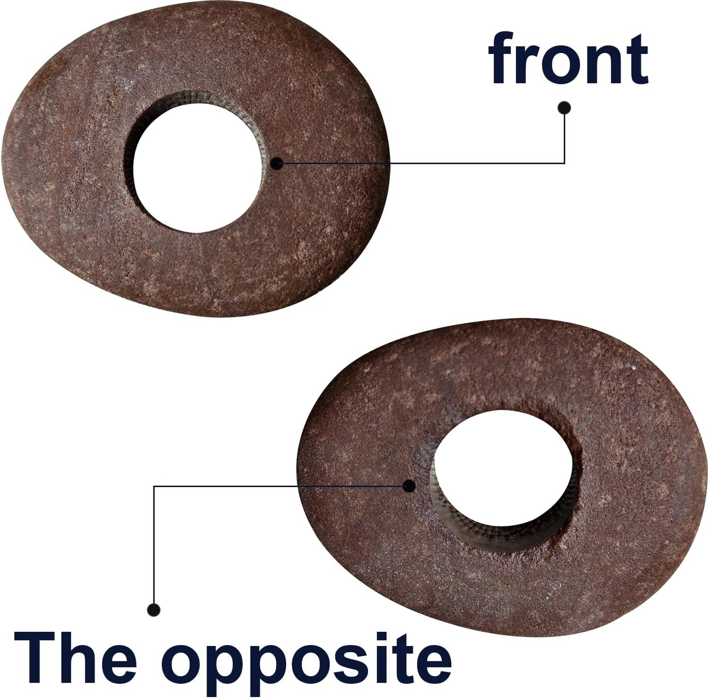 Natural River Stone Plant Weights for Aquarium, Handmade Pebble Anchors for Aquatic Plants, Fish Tank Decorations, Unique Shape & Size, Landscape Plant Weights (1.2″ Hole 5pcs)