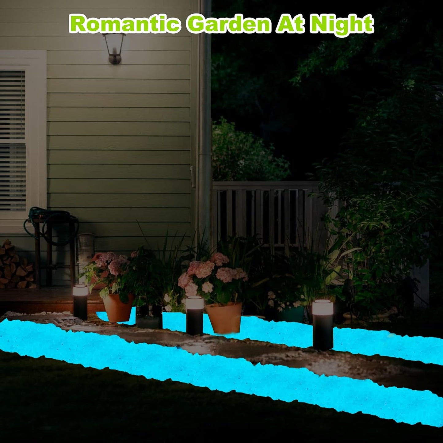 White Glow Stones Glow in The Dark Rocks Outdoor Decorative Stones Luminous Stones for Walkway Pathway Backyard Glowing Rocks for Garden Aquarium Patio Lawn(1000pcs)