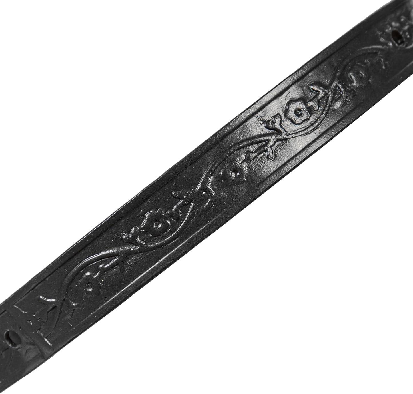 Evergren Garden Metal Obelisk Trellis for Climbing Plants | Indoor/Outdoor Floral Pattern Arch Trellis for Potted Plants (5 ft Black)