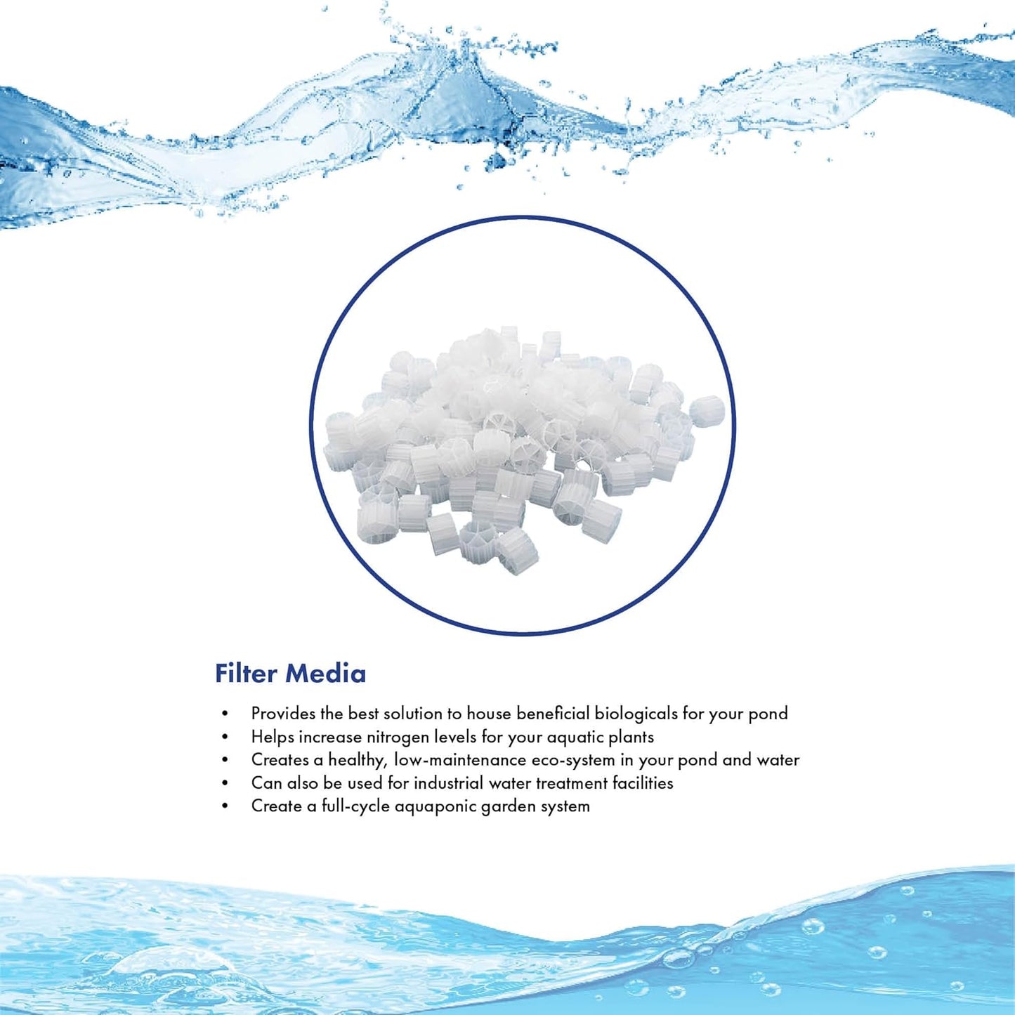 HALF OFF PONDS Simply Clear Koi Pond Filter System with 2HP Blower – Filters Ponds Up to 1,500 Gallons – Bio Comb Media, 6-Way Valve, Pressure Gauge – Mechanical & Biological Filtration