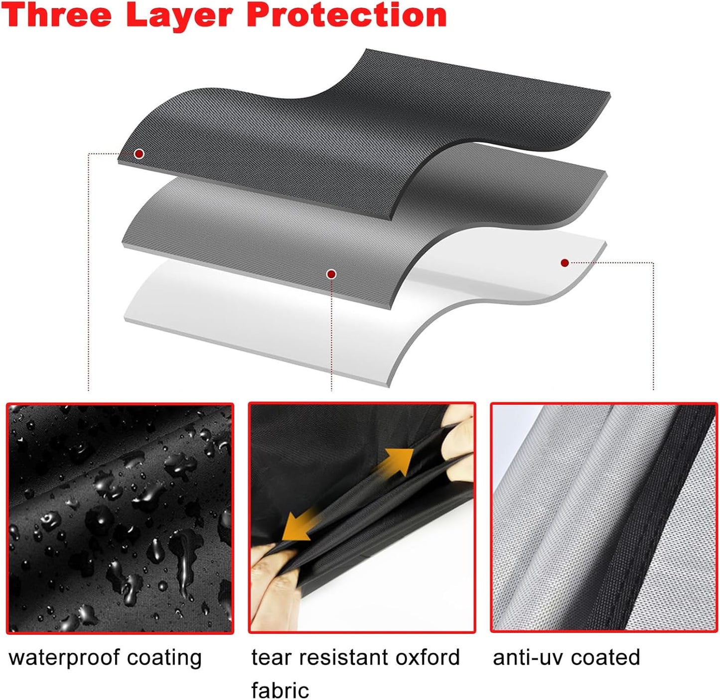 Grill Cover, 40-Inch Heavy Duty Waterproof UV Resistant BBQ Grill Cover for Outdoor Grill, Fit for Nexgrill Brinkmann Weber Char-Broil and More