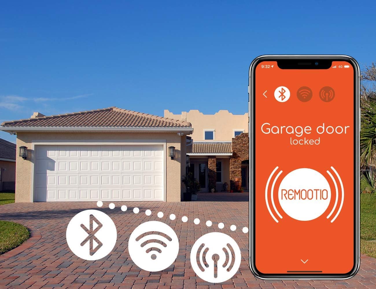 2 WiFi and Bluetooth Smart Garage Door opener with iOS and Android App, Apple Home (HomeKit), Amazon Alexa, Google Home, SmartThings, Siri Shortcuts compatible. With sensor and power adapter.
