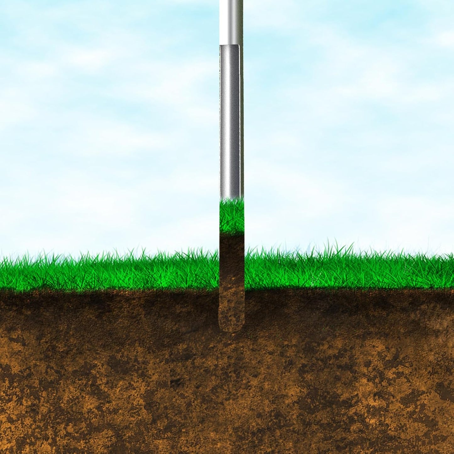 36 Inch Soil Sampler Probe, Stainless Steel Soil Sampling Tube Soil Core Sample Bags Soil Probe Tester, T-Handle Soil Test Kits Soil Probe with Foot Pedal for Plant Digger Garden Lawn Farm