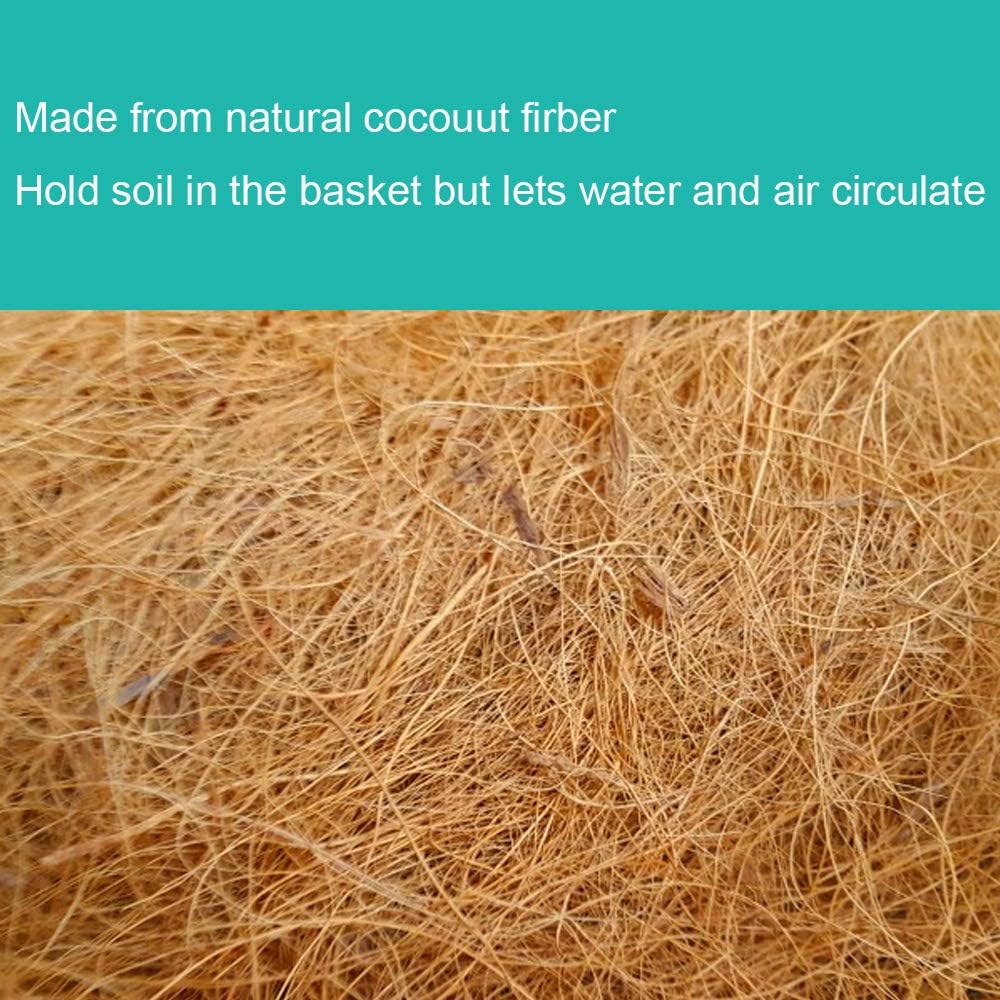 1 PCS 22" x 14" Coco Liners for Planters,Round Basket Shaped Coconut Fiber Replacement Liners