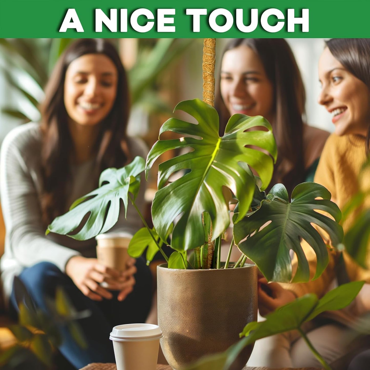 2 Pack Moss pole - 46 Inch Moss Pole Indoor - Monstera Plant Support - Plant Stakes for Indoor Plants - Plant Stiks support Tall - Moss Pole for Climbing Plants support - Monstera Pot - Moss Poles