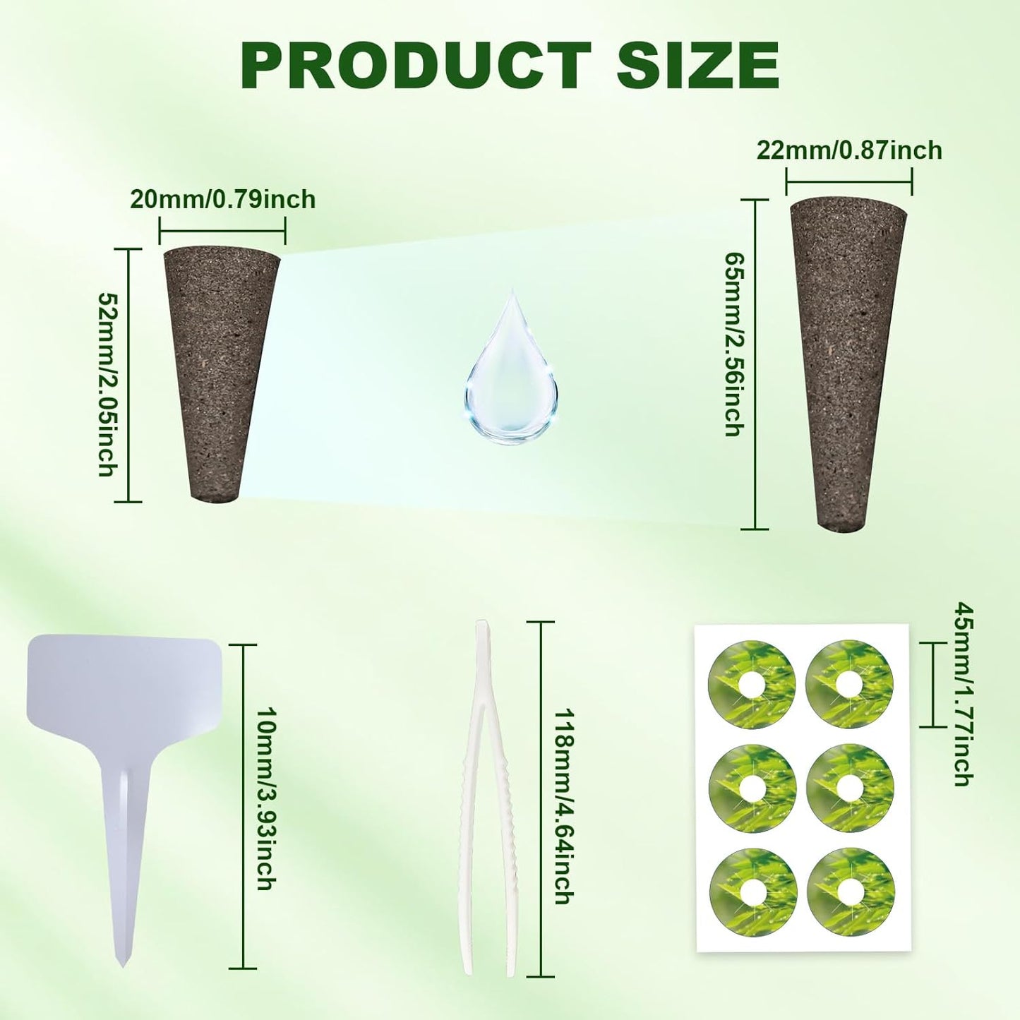 133 Pack Hydroponic Pods Supplies for Aerogarden Pods, Grow Sponges for Hydroponics, Seed Pods Kit with 60 Grow Sponges, 60 Pod Labels,12 Plant Labels, 1 Tweezer for Hydroponic Indoor Garden System