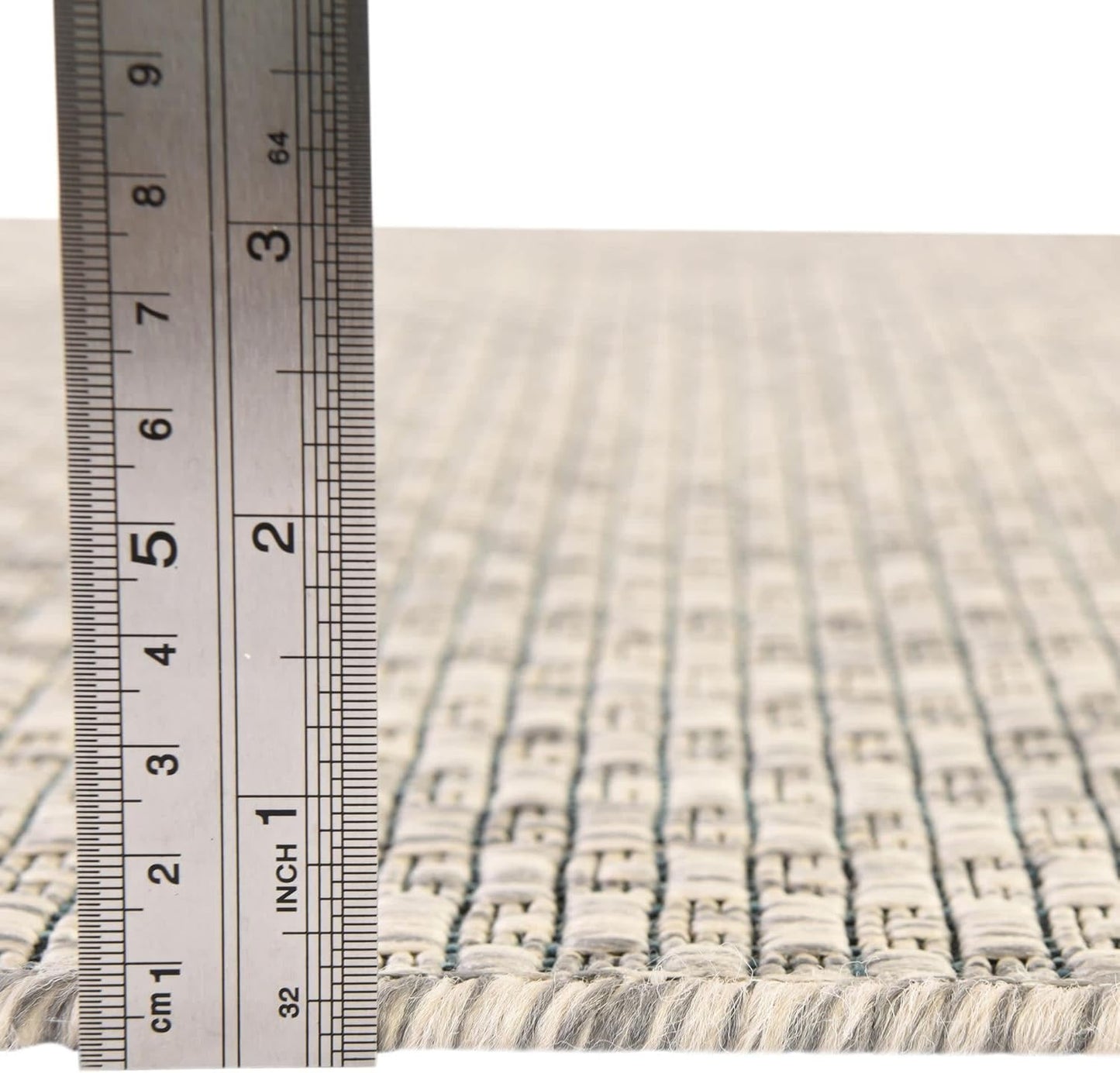 Unique Loom Collection Casual Transitional Solid Heathered Indoor/Outdoor Flatweave Area Rug (8' Round, Light Gray/Ivory)