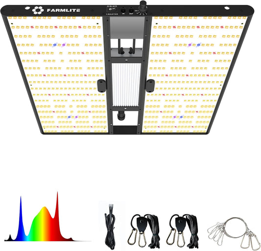 FARMLITE Grow Light for Indoor Plants Quantum Board Grow Light Full Spectrum Led Grow Lights Growing Lamp Daisy Chain Dimmable (200Watts)