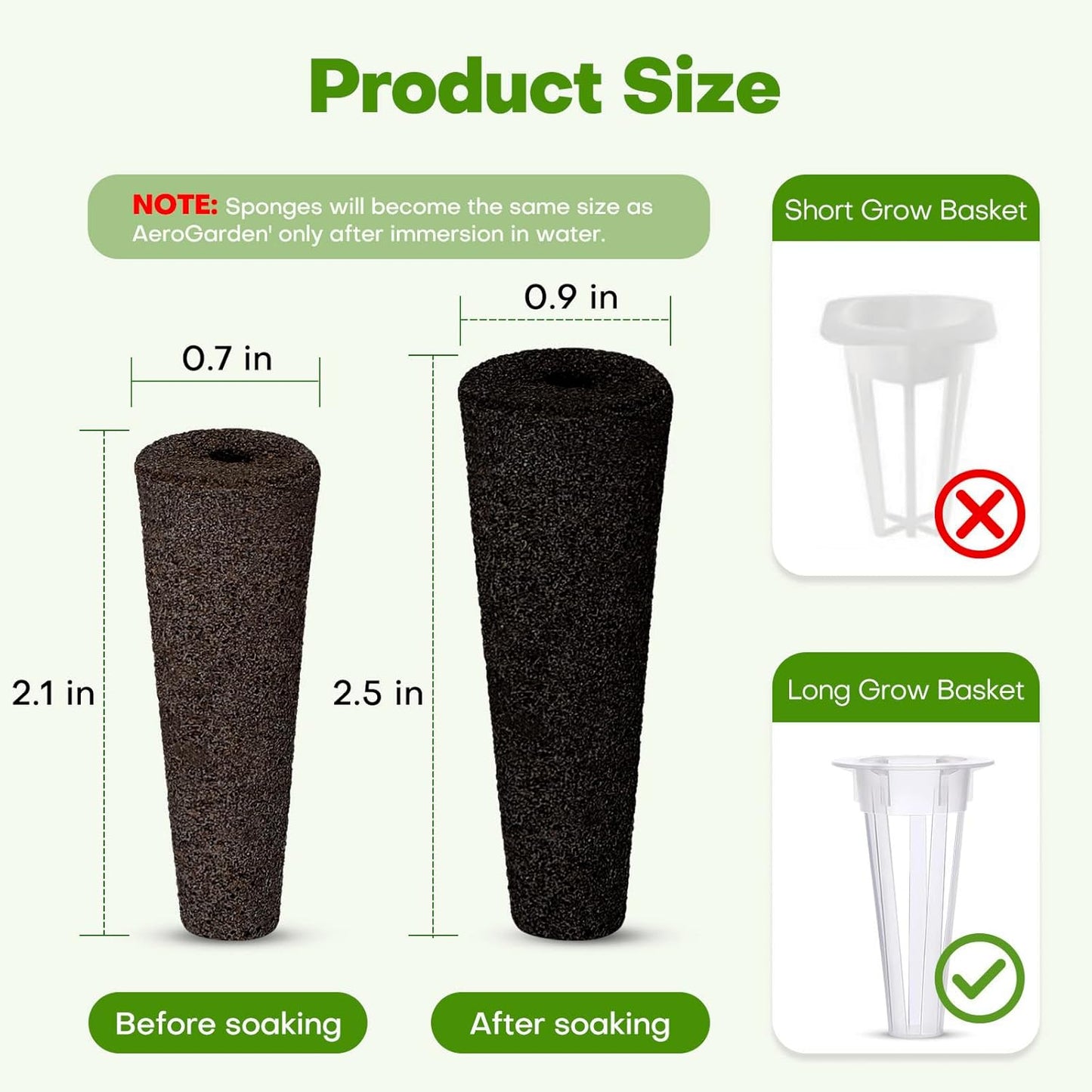 Ahopegarden 52PCS Hydroponics Pods Kit: Compatible with Aerogarden, Includes 24 Grow Sponges, 24 Pods Labels, 4 A&B Plant Food - Hydroponics Supplies for Most Brands