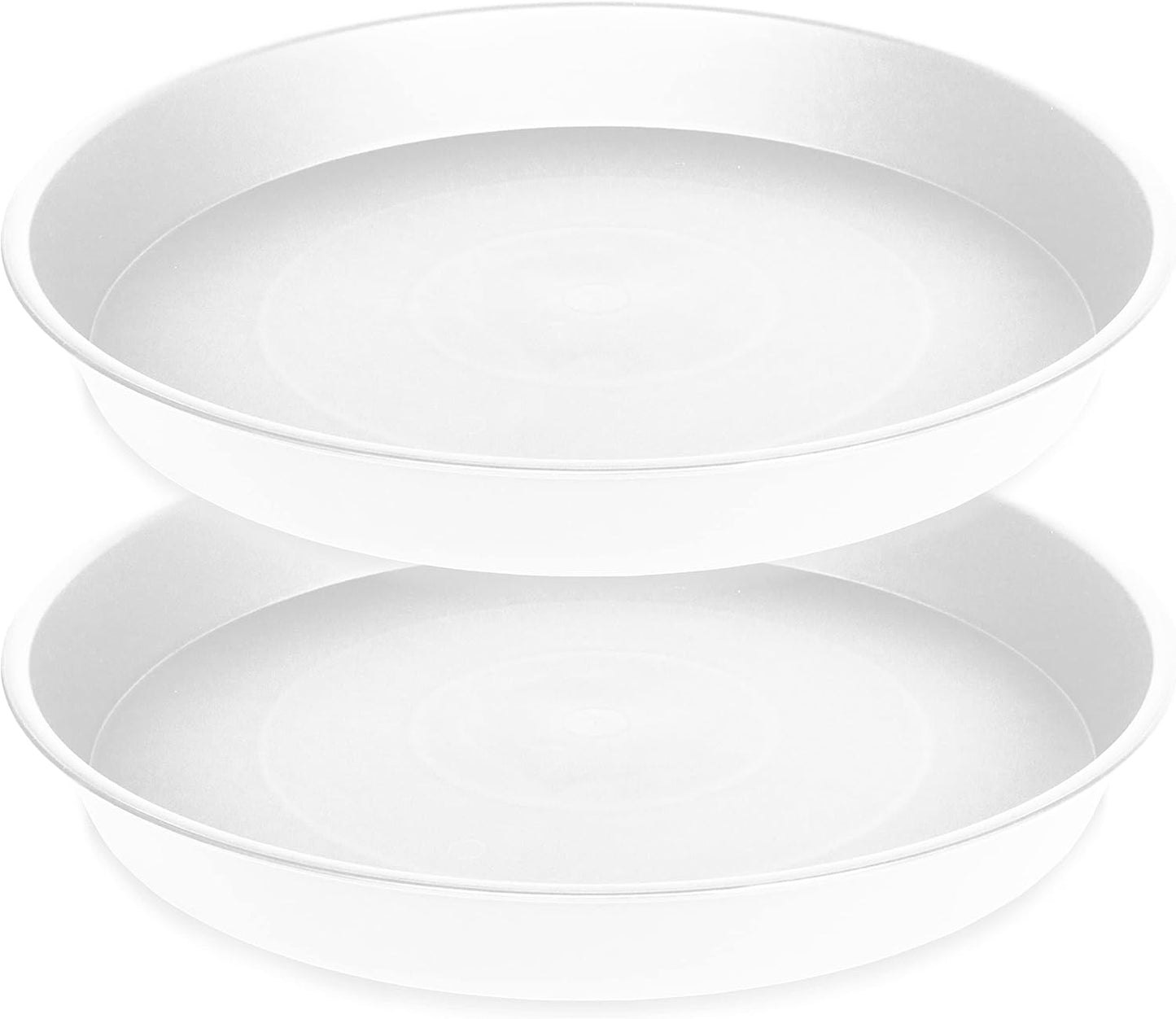 2 Pack of Bird Bath Bowl 12", 1.6" Depth, 10 12 inch Birdbath Bowls Dish Only for The Garden, Large Plant Saucer (12", Creamy White)