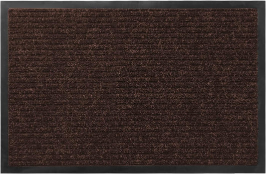Profile Rubber Door Mat, 35x23inch, Heavy Duty, Entrance Doormat, Indoor and Outdoor, Waterproof, Easy Clean Shoe Scraper, Home Rug Welcome Mats for Entryway, Patio, Porch, Brown