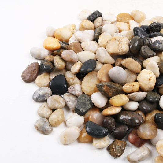 Pebbles for Plants 1.8 lb Natural Garden Decorative Stone Outdoor Polish River Rocks 1-1.5 Inches…