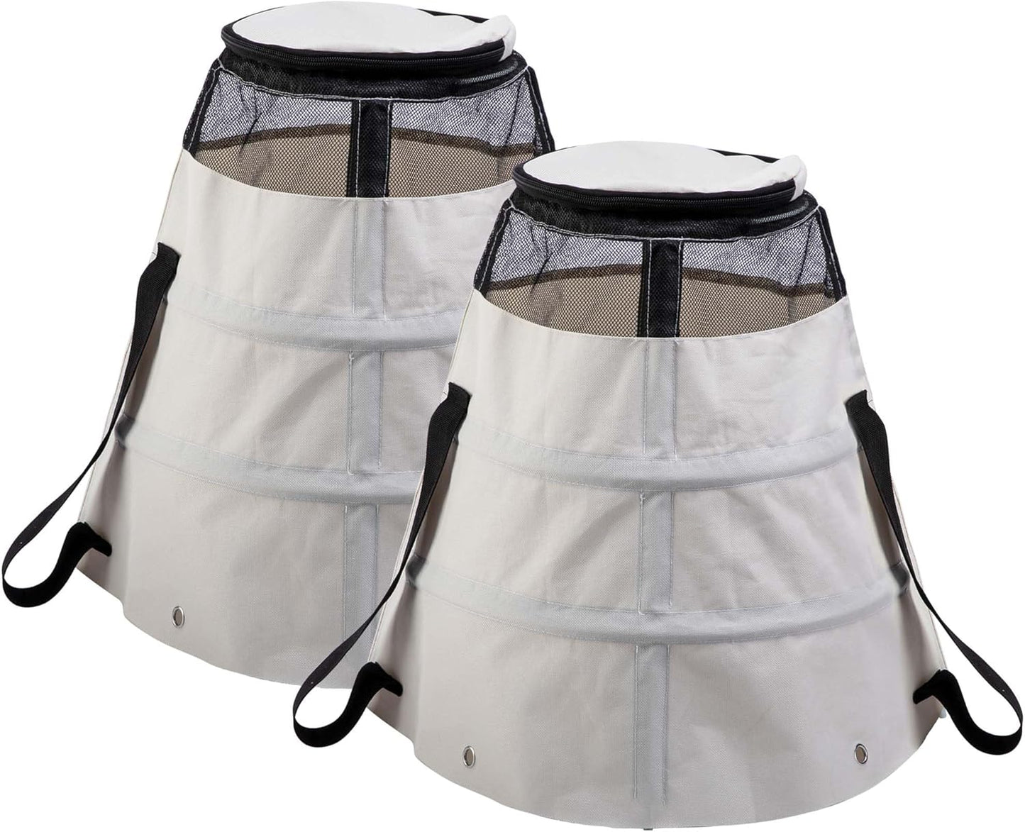 2 Pcs Winter Rose Protective Cover, 600D Winter Rose Cones Protection with Stakes, Reusable Freeze Protection Roses Collar for Protecting Outdoor Plants from Wind Frost Animal Eating