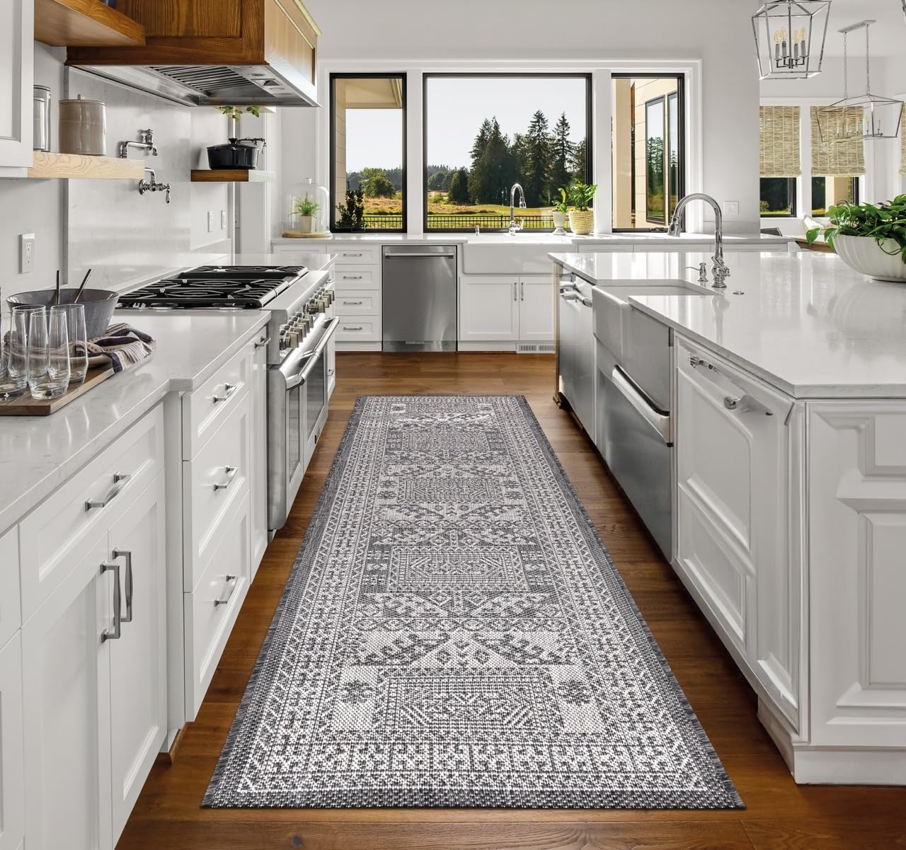 Keen Home Design Terrace Outdoor Runner Rug - 2x6 Washable Indoor/Outdoor Rug for Patio, Kitchen, Balcony, Beach, Garden, Deck and Porch, Size: 2'2"x5'7"