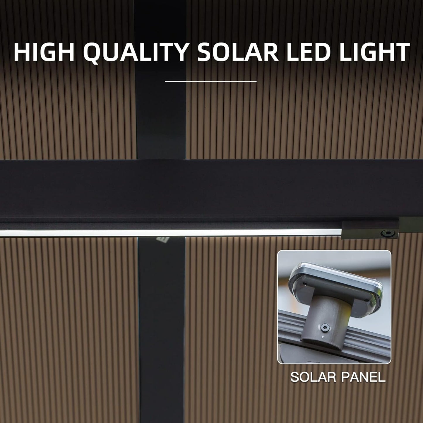 Domi Porch Outdoor Patio Swing with Adjustable Hardtop Polycarbonate Canopy, 2-seat Swing Chair Bench with Solar LED Light for Backyard Yard Poolside Porch Lawn, Cushion and Pillows Included