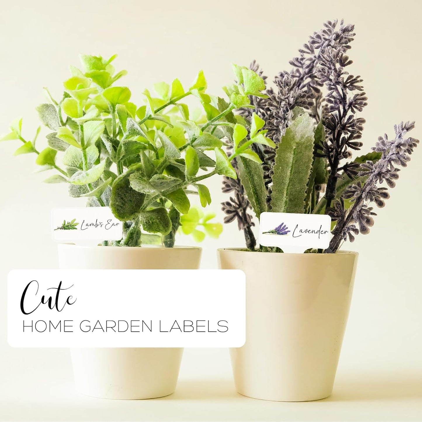 Herb Garden and Vegetable Label Signs - 100 PC Veggie Plastic Markers Stakes Picks Tags with 126 Cute Name Stickers Sign for Indoor Outdoor Potted Planter Planting Seed Nursery Bottle Supplies