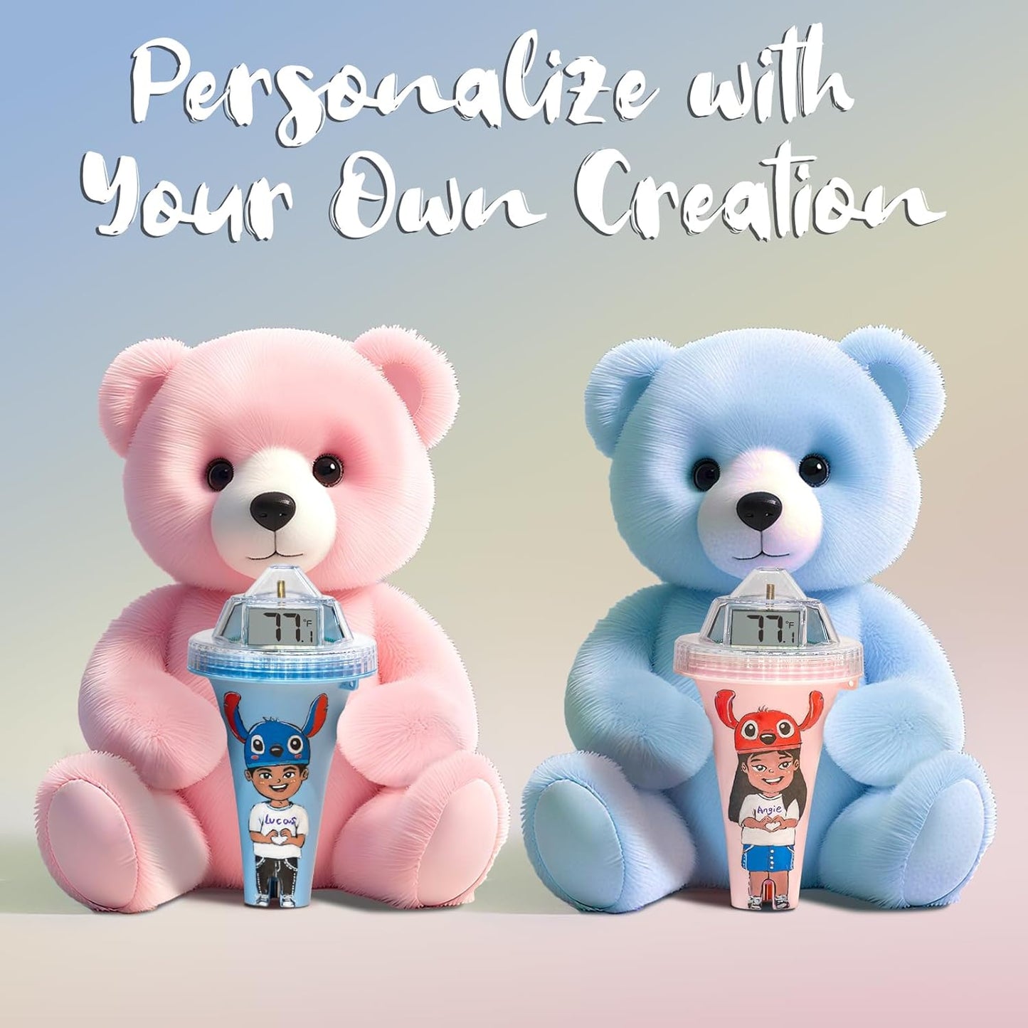 RAINPOINT Anti-Fog 360° Reading 3 Large Letters Displays Wireless Digital Pool Thermometer Floating,Dual-Layer IP68 Waterproofing Remote Temperature Monitor Easy Read Hot Tub SPA Inflatable Pool-Pink