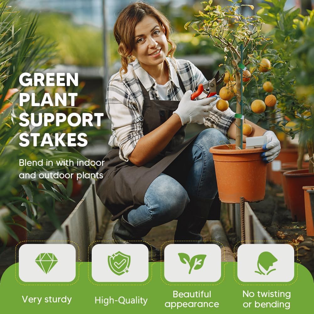 10 Pack Stackable Monstera Plant Support, Garden Plant Support Stakes for Indoor Outdoor Plants, Climbing Plant Support Structures Plant Holder Stick Moss Pole for Support Tall Potted Plants