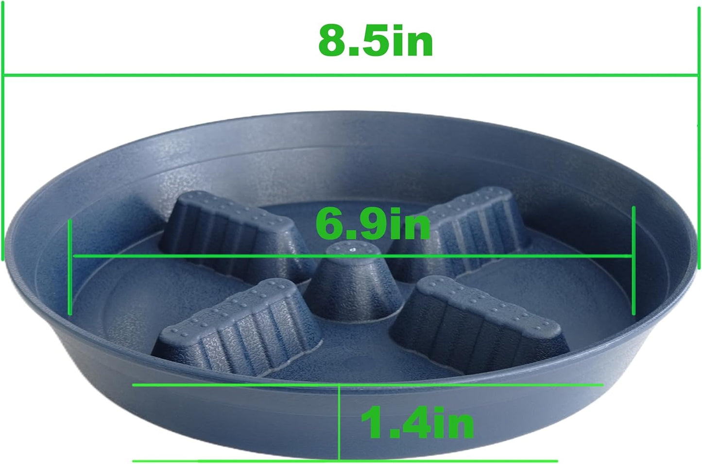 4 Pack Plant Saucer 8 inch, 10 12 14 17 inch, Plant Stand Plastic Plant Saucers for Indoors Outdoor, Heavy Duty Flower Planter Drip Trays for Pots, Pot Saucers for Plants, Grow Bags Saucers