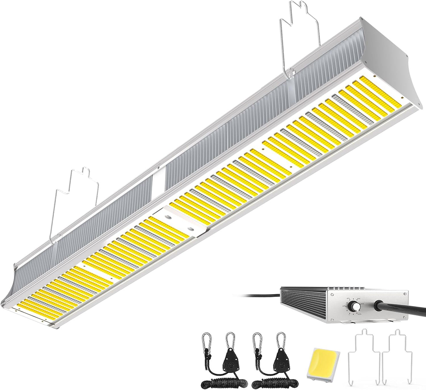 FARMLITE Grow Light Grow Lights for Indoor Plants Full Spectrum Growing Light Plant Hanging Growing Lamps with Samsung Daisy Chain Dimmable Board 4x4ft Coverage (320Watts)