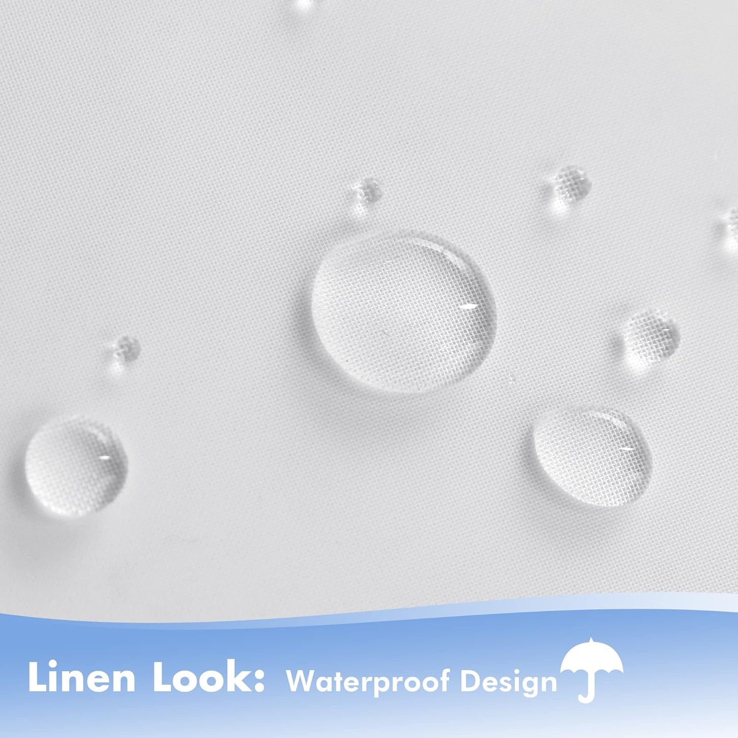 HolidayIdeas White Outdoor Sheer Curtains for Patio Waterproof, 4 Panels - 54 x 95 Inch - Light Filtering Voile Outside Curtains Grommet Drapes for Front Porch, Gazebo, Pergola, Backyard