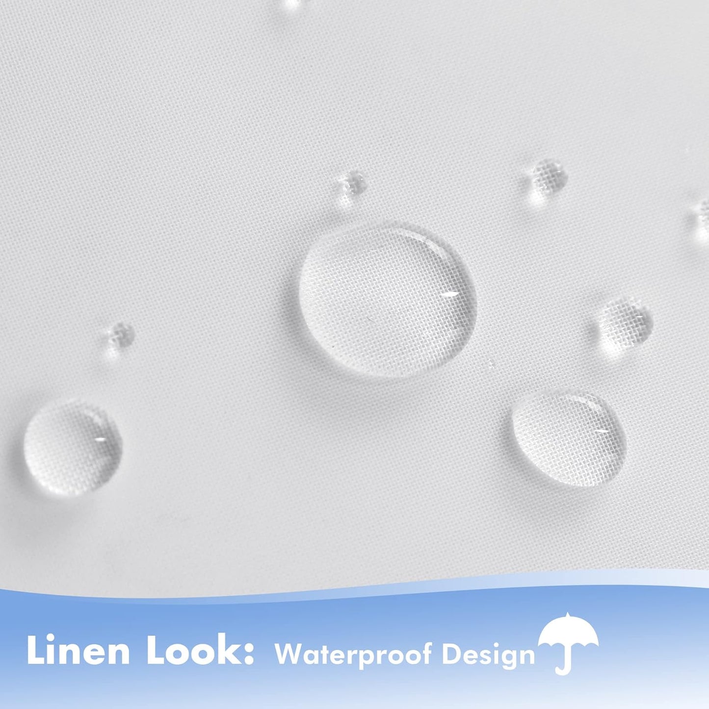 HolidayIdeas White Outdoor Sheer Curtains for Patio Waterproof, 2 Panels - 54 x 84 Inch - Light Filtering Voile Outside Curtains Grommet Drapes for Front Porch, Gazebo, Pergola, Backyard