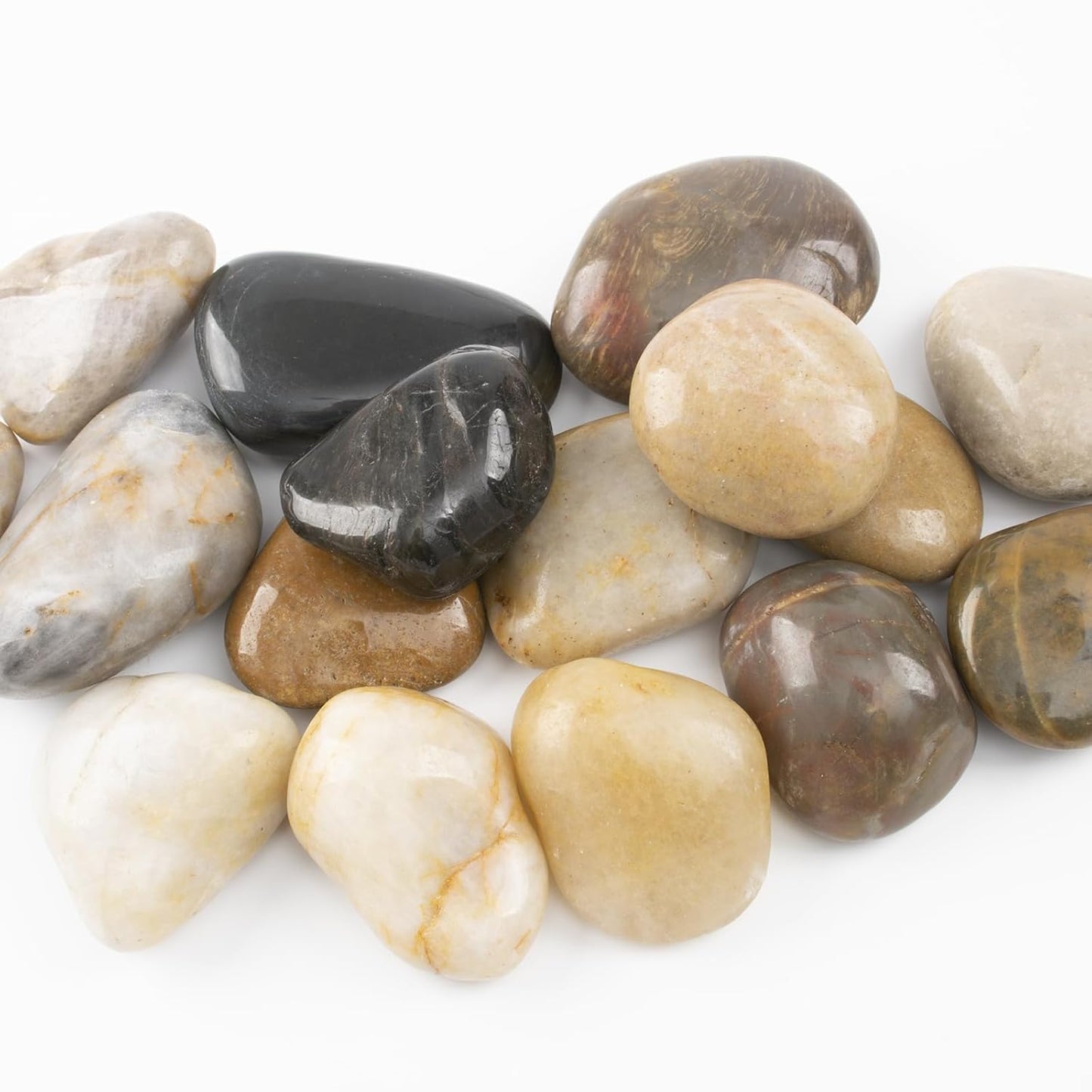 10lbs 2-3 Inch River Rocks, Decorative Mixed Pebbles for Garden Landscaping, Indoor Plants, Fish Tanks, Vases, and Succulents – Ideal for Home Decoration and Outdoor Gardens (Mixed, Weight: 10 LB)