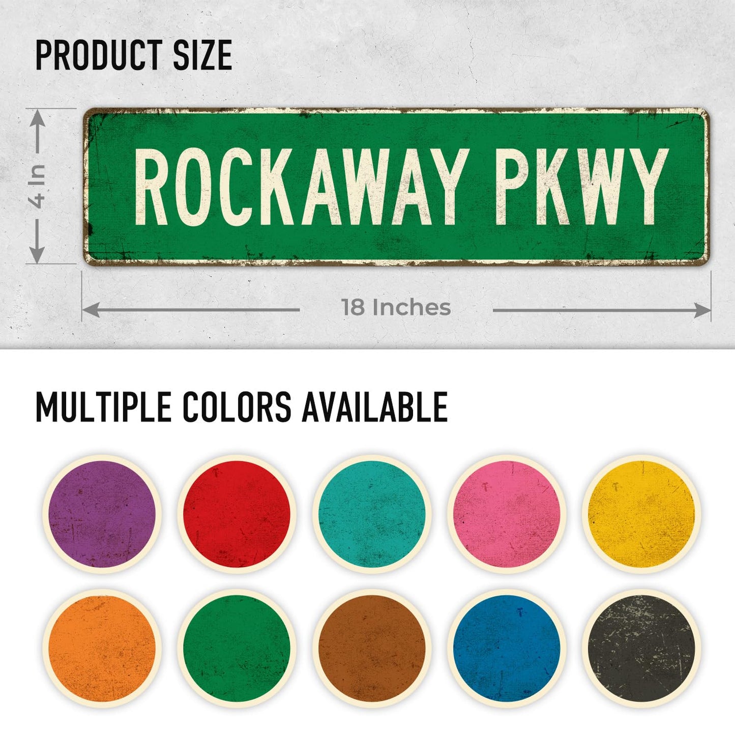 Custom Rustic Sign, Personalized Decor Street Signs Gift, 24x6 Inches, ACM, Fade Resistant, Made in USA