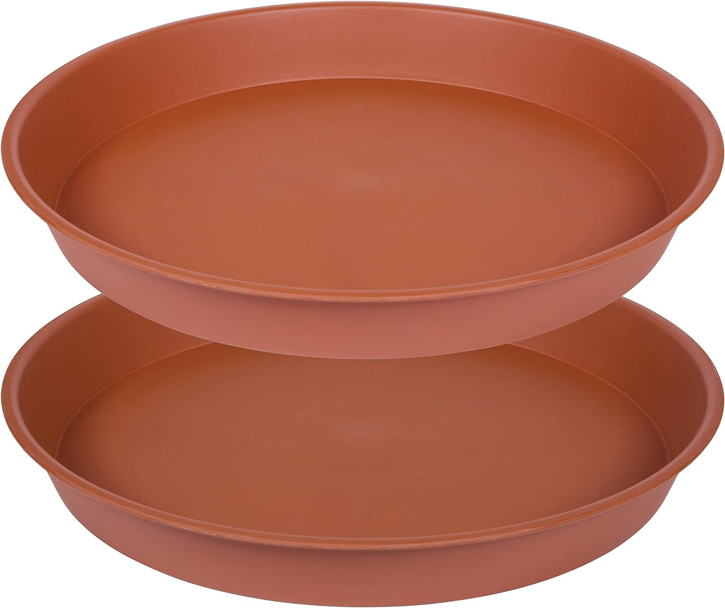 2 Pack of 8 inch Plant Saucer, Bird Bath Bowl 8 inch, Plant Dishes Saucer, Flower Plant Water Trays for Indoors, Plate for Planter 7-9" (8 inch, Terracotta)
