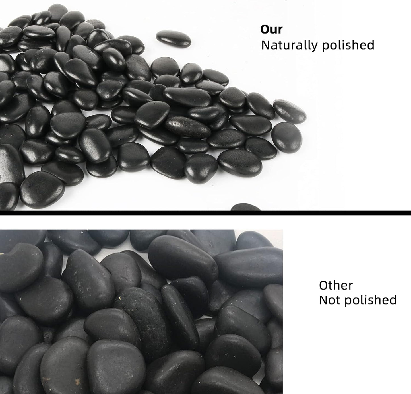 45lb Black Pebbles for Plants,Potting,Succulents Aquarium Fish Tank Vases Decorative Garden Polished Gravel Rocks Stones