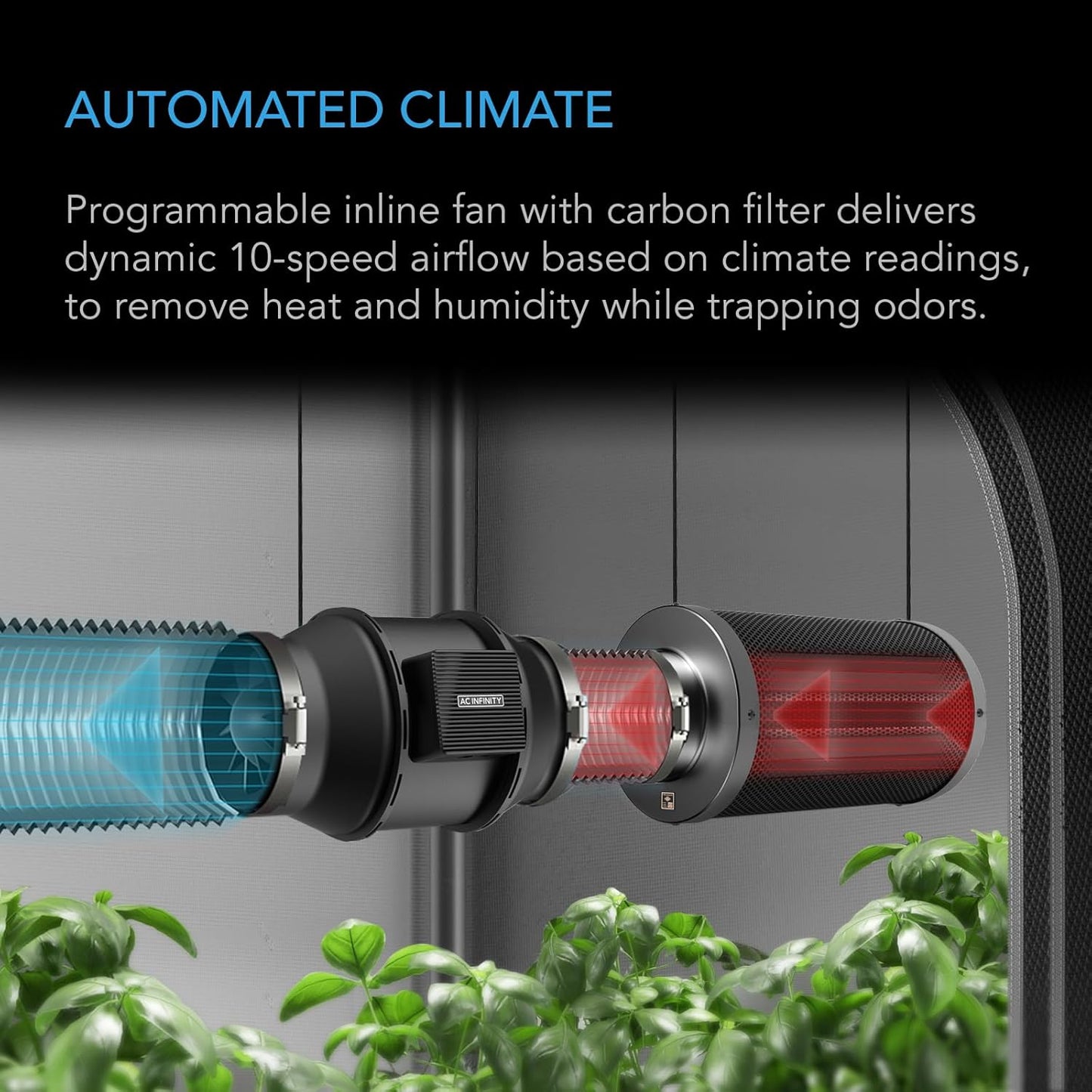 AC Infinity Advance Grow System 3x3, 3-Plant Kit, WiFi-Integrated Grow Tent Kit, Automate Ventilation, Circulation, Schedule Full Spectrum Samsung LM301H LED Grow Light, 2000D Mylar Tent