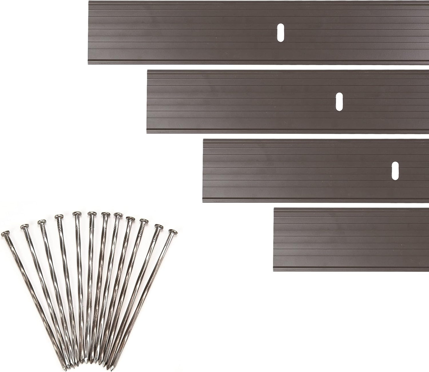 Dreamscape YardEdge Aluminum Landscape Edging - 4 Strips, 6ft Each (24ft Total), Bronze Duraflex Paint - Professional Quality Landscaping Border, Metal Divider for Lawn, Garden, Flowerbed