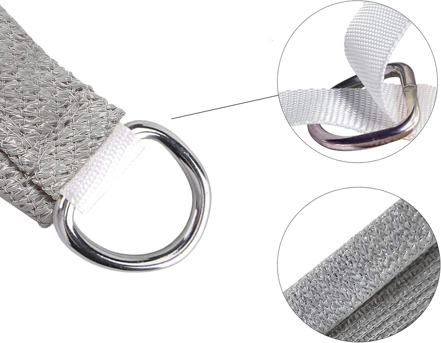 7' x 13' Gray Rectangle Sun Shade Sail SSP1212 Canopy Durable Fabric UV Block Awning,We Make Custom Orders