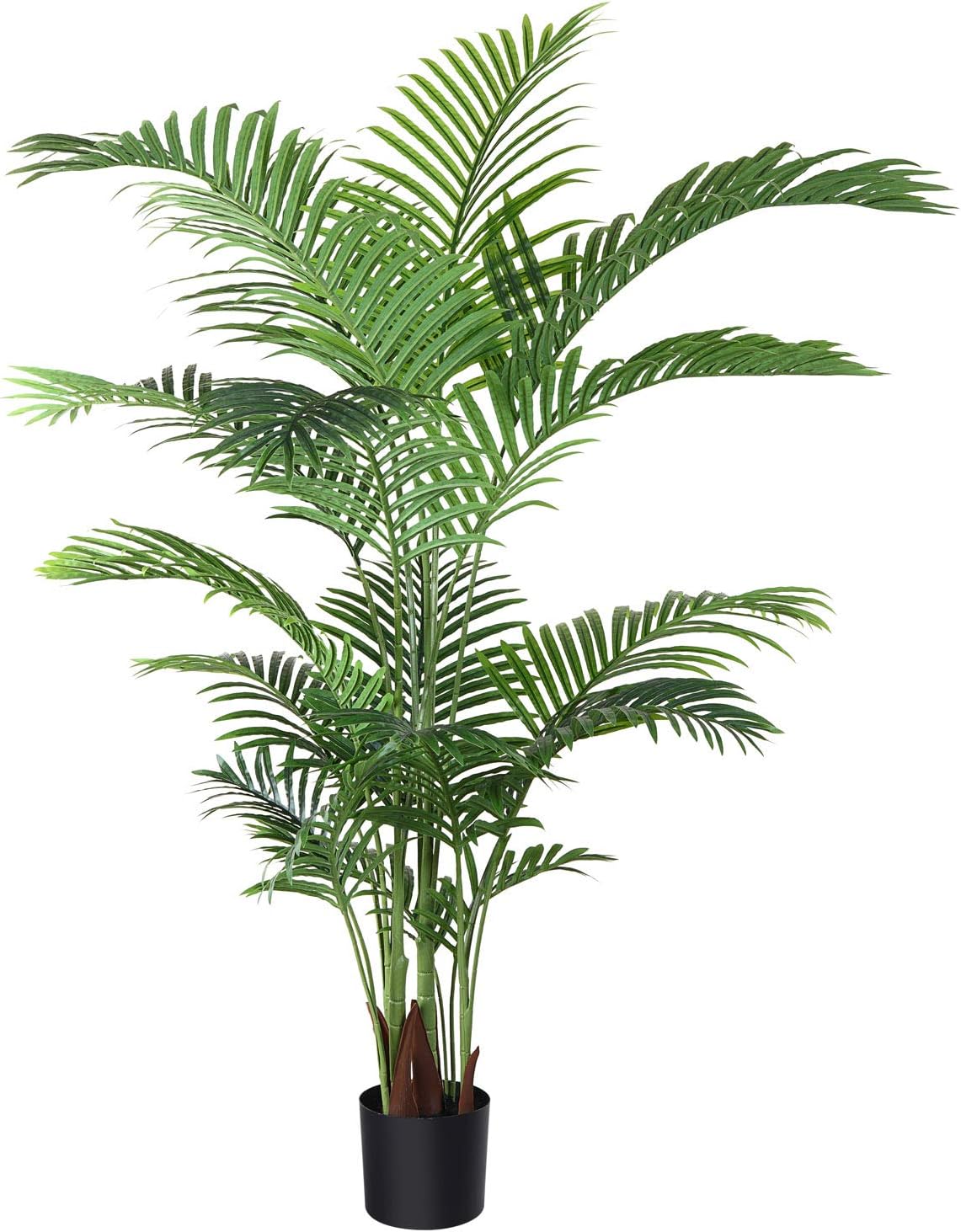 Fopamtri Artificial Areca Palm Plant 5 Feet Fake Palm Tree with 17 Trunks Faux Tree for Indoor Outdoor Modern Decoration Feaux Dypsis Lutescens Plants in Pot for Home Office Perfect Housewarming Gift