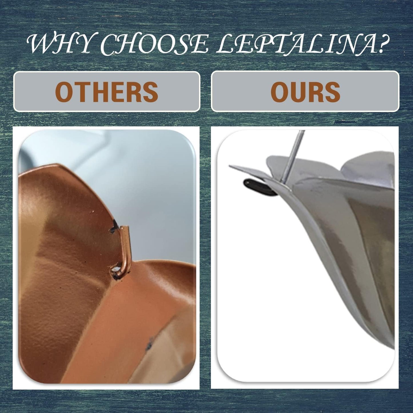 8.5FT Lotus Silver Color Iron Rain Chains for Gutter and Rain Barrel, Rust-Resistant Plated Garden Décor Rain Chain for Downspout, Bonus Rain Chain Gutter Adapter