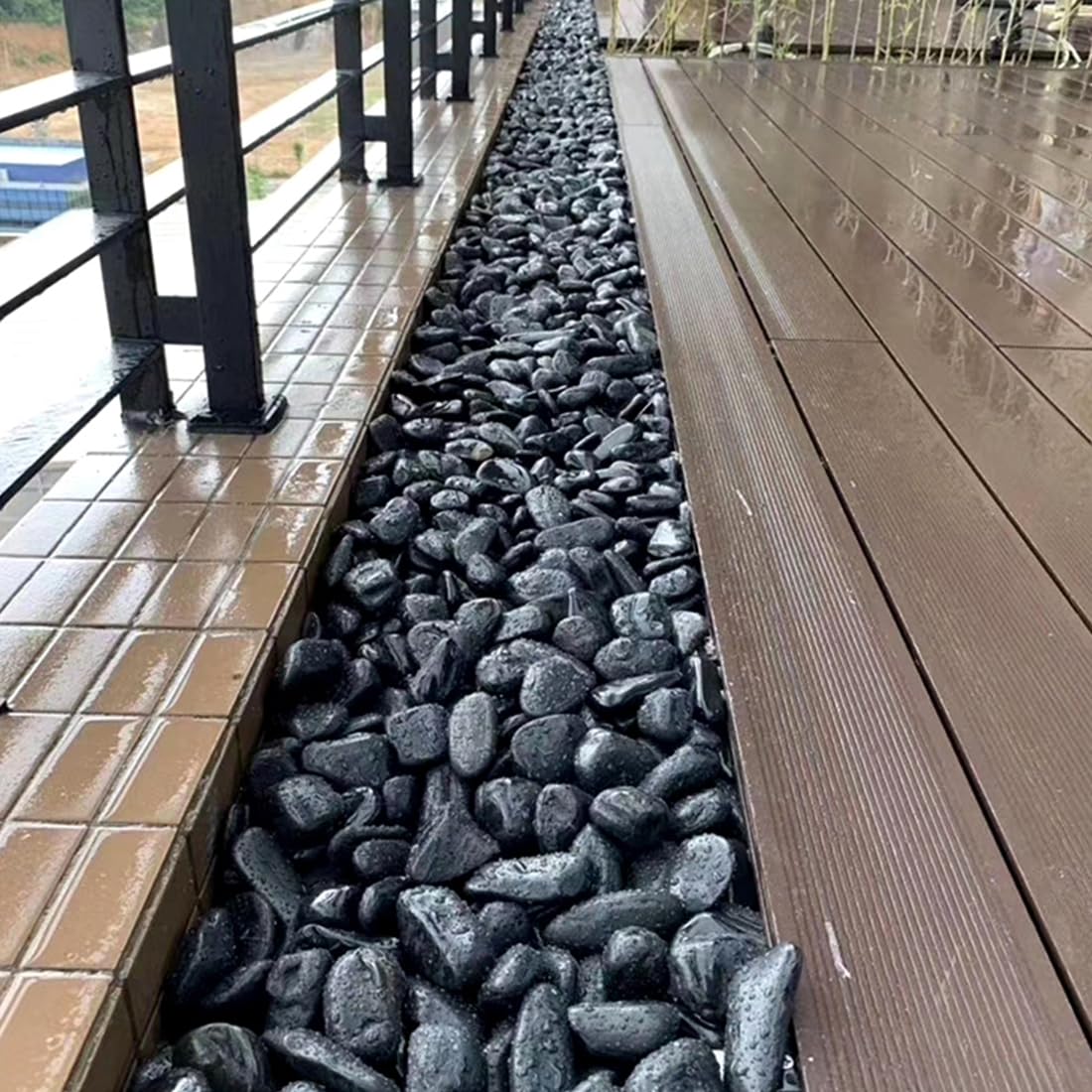 20lbs Black Pebbles for Landscaping, 2-3 Inch High Polished Natural Large River Rocks for Plants, Decorative Stones Vase Filler Fish Tank Aquariums Garden Outdoor and Indoor DIY
