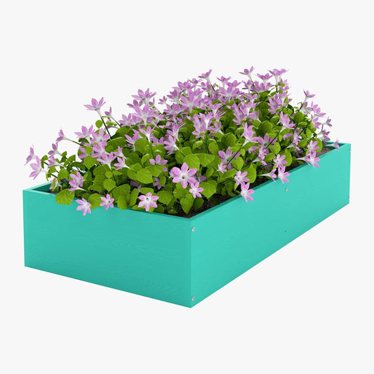 HDPE Raised Garden Bed 47.24 * 24.4 * 9.65 in,Vegetable Planter Bed Outdoor,Elevated Horticulture Planter Bed,Waterproof,Rot-Resistant and Non-Cracking Above Ground Garden Bed(Aruba Blue)