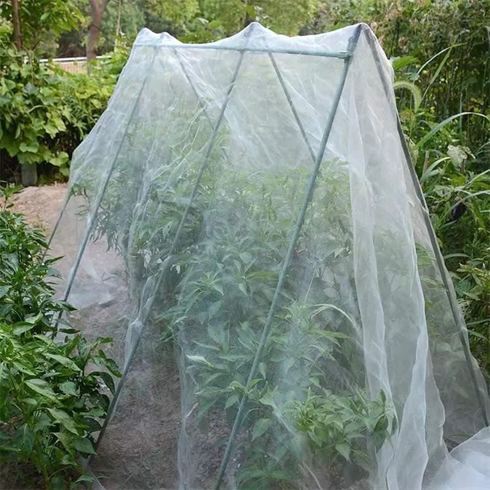 Agfabric Garden Netting 3.9'x9.8' Insect Pest Barrier Netting for Garden Protection,Plant Cover Row Cover Mesh Netting for Vegetables Fruit Trees and Plants,White