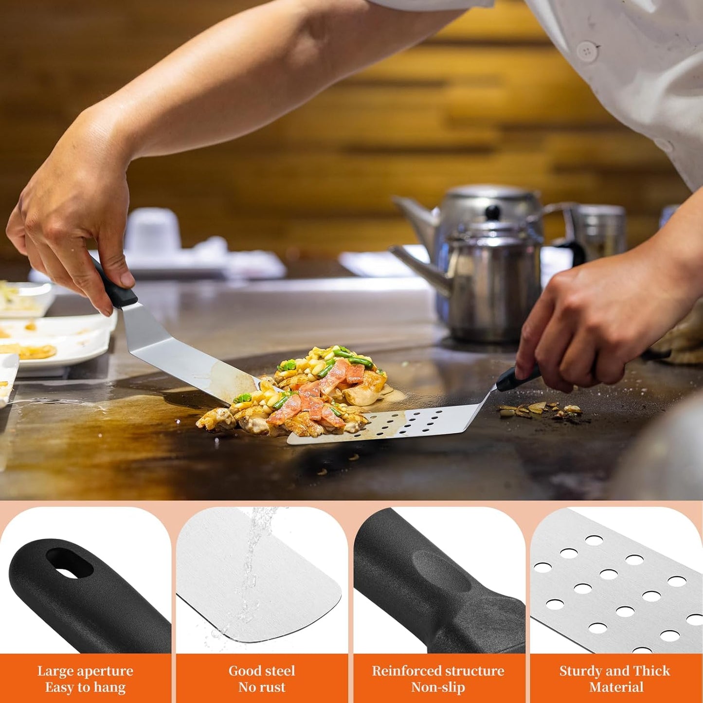 Griddle Accessories Kit,35 PCS BBQ Accessories for Blackstone and Camp Chef,Stainless Steel Flat Top Grill Accessories with Carry Bag,Griddle Dome Spatula Set with Burger Press for Outdoor